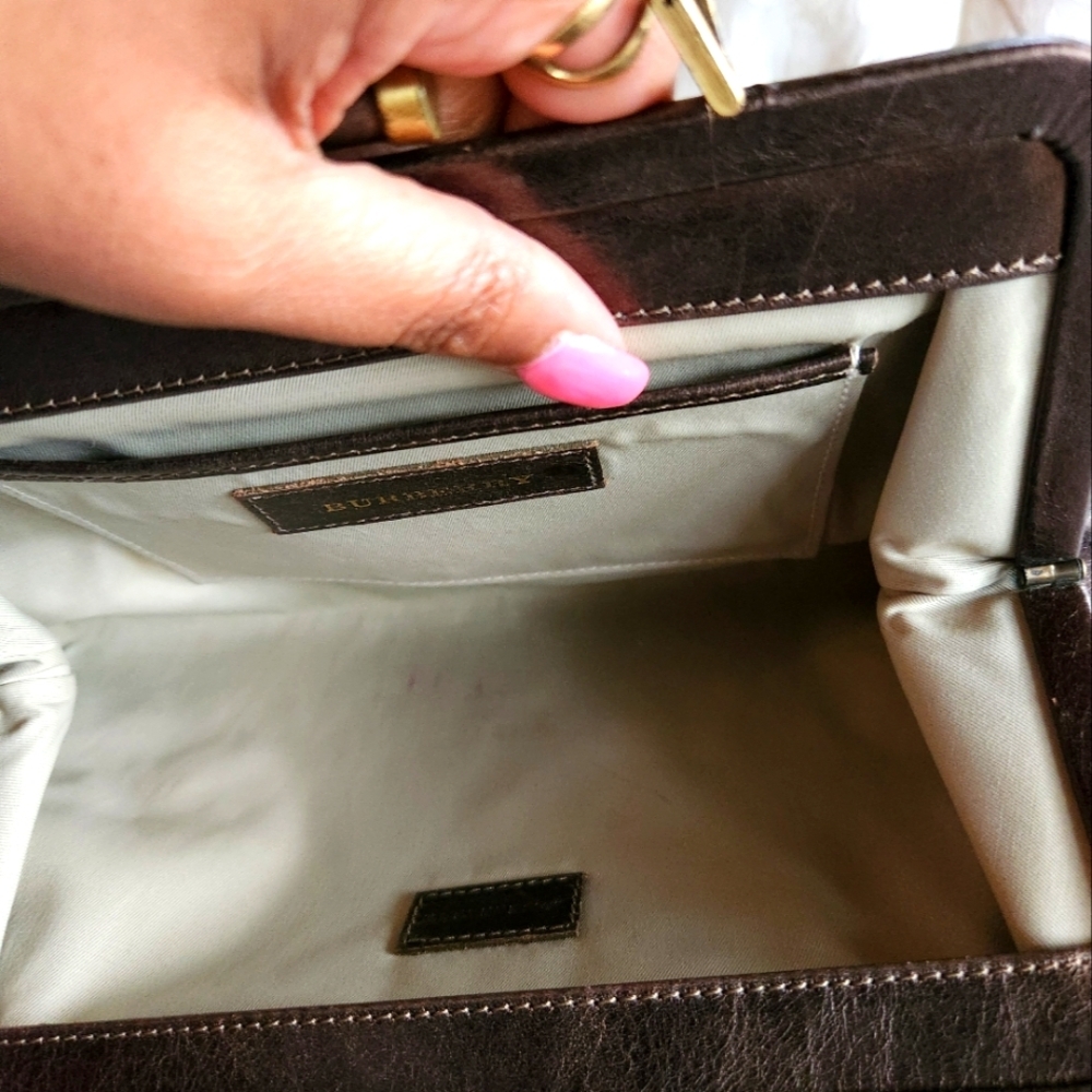 Burberry Brown Leather Clutch - Picture 5 of 9